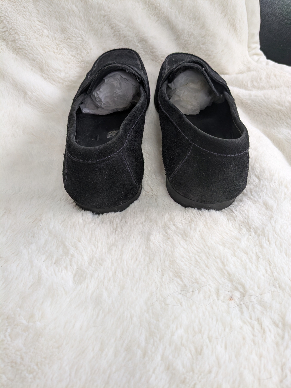 Prada Men’s Black Suede Penny Loafers - Picture 5 of 14